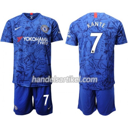 Chelsea Kante 7 Kinder Heim Trikotsatz 2019/20 Kurzarm (+ Kurze Hosen)